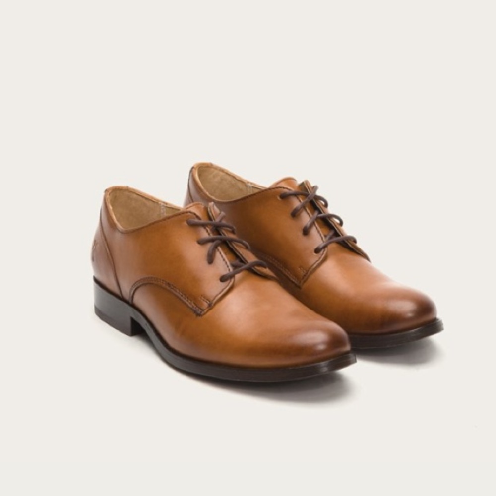 Frye Melissa Leather Oxford Antique Tan Cognac